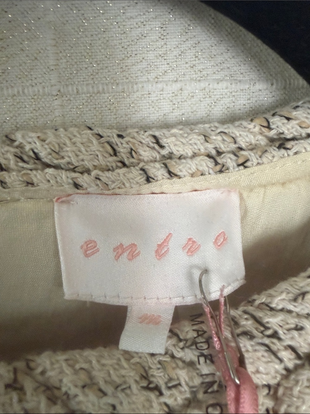 entro Cream Tweed Mini Dress - Picture 2 of 7
